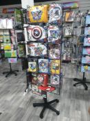 160 x superhero themed foil balloons on spinner