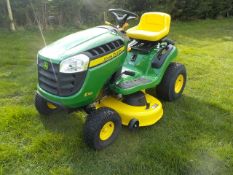 2019 JOHN DEERE E110 19HP RIDE ON MOWER 42” DECK – AS NEW