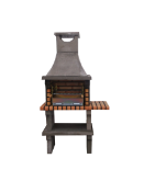 CONTEMPORARY NEW/ PALLET AND BANDED  outdoor Brick BBQ and chimney with PROFESSIONAL GALV FIRE TRAY