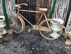 HANDMADE LIFESIZE SOLID TEAK BICYCLE
