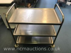 Stainless Steel Serving Trolley