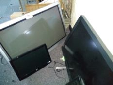 TVs x 4 + box of projector lamps