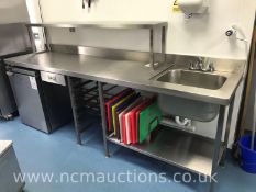 Stainless Steel Serving Counter With Sink