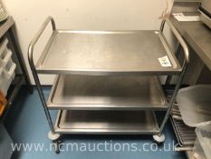 Stainless Steel Serving Trolley