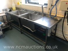 Stainless Steel Double Sink Station