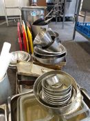 Catering trays, tins etc