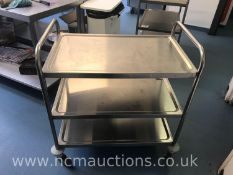 Stainless Steel Serving Trolley