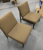 Brown Office Upholstered Chairs x2
