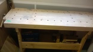 Wooden bench with 2 vices fitted