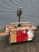 Small work bench with startrite mercury piller drill