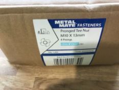 2 opened boxes of pronged tee nuts M10x13mm