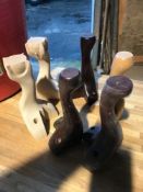 2 Tubs of queen ann chair legs stained & plain