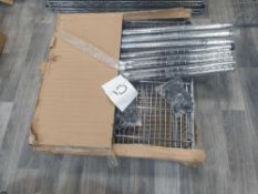 Chrome shop fittings free-standing racks