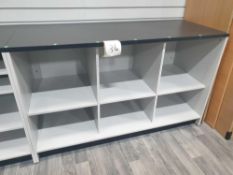 1 x rear County shop display with storage shelves