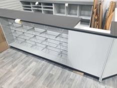 1 of 2400x 900 x 600 shop counter display with drop well for till