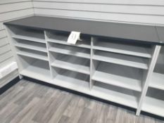 1 x rear counter shop display with storage shelves