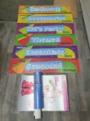 Themed shop display signs