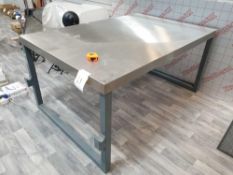 Stainless steel topped packing bench large