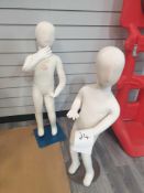 2 x child's adjustable mannequins