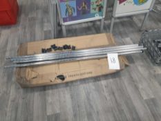 Chrome shop fittings free-standing rack