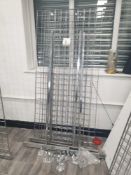 Chrome shop fittings wall racking
