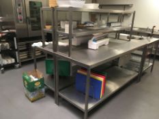 Stainless Steel Bench with Shelves