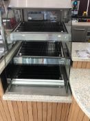 Bevelled Hot Glass Cabinet 3 Shelves ZERO RESERVE