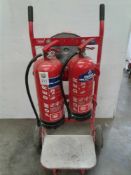 Fire truck with 2 x powder fire extinguishers