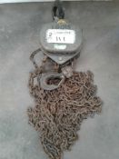 Hackett 2 ton chain hoist single point