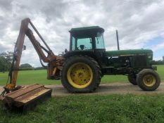 John Deere 3040 2WD Tractor with Hedge Cutter