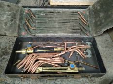 Oxy Acetylene and Propane cutting and welding hoses, nozzles, regulators and AGA torch.