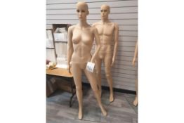 Male and female dress mannequin