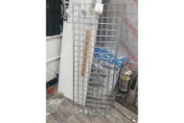 Chrome shop fittings wall racking