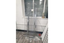 Chrome shop fittings wall racking