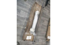 Chrome shop fittings free-standing rack