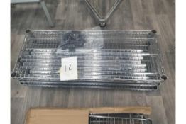 Chrome shop fittings free-standing rack
