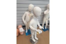 2 x child adjustable mannequins