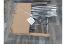 Chrome shop fittings free-standing racks