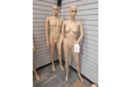 Male and female dress mannequin