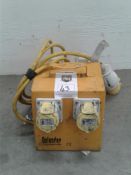 Defender 4-way junction box 110 V 32amp