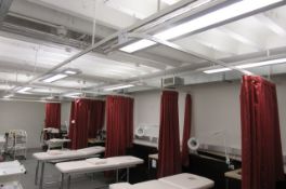 Seven bays Treatment cubicle curtains and rails