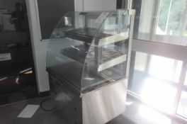 Counterline mobile pie warmer, glass fronted.