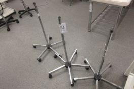 Two multi shelf mobile work trolleys