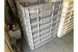 7x Grey Plastic Containers