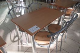 Cafe table and 4 matching chairs