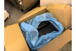 Box of Black Plastic Food Containers