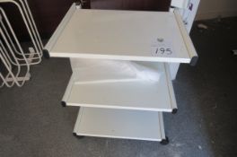 Three tier mobile work trolley