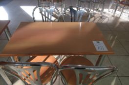 Cafe table and 4 matching chairs