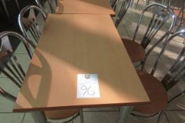 Cafe table and 4 matching chairs