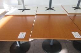 Six 900mm sqaure canteen tables